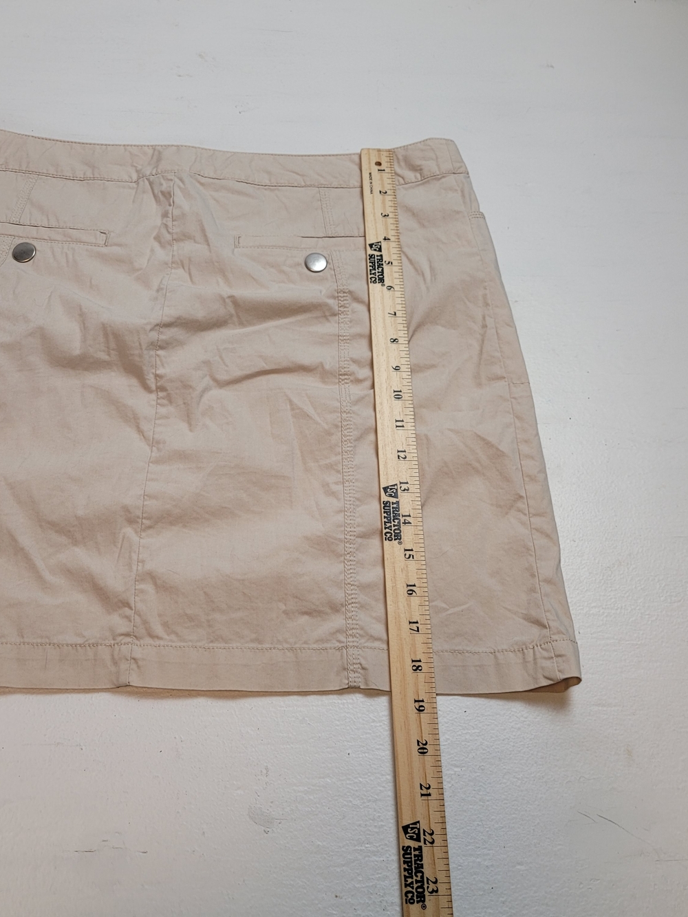 Eddie Bauer Neutral Beige Tie-Waist Mini Skirt - Picture 4 of 6